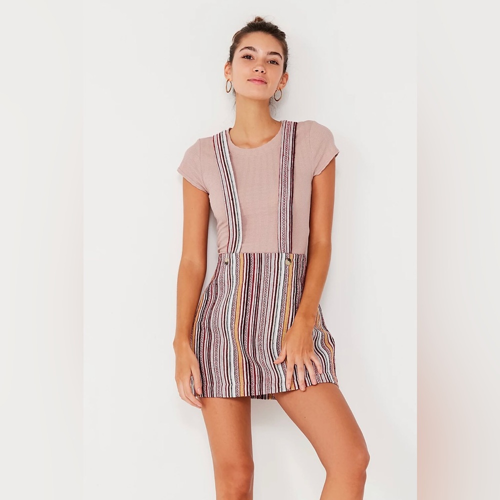 NWT Urban Outfitters striped jumper overall skirt size S